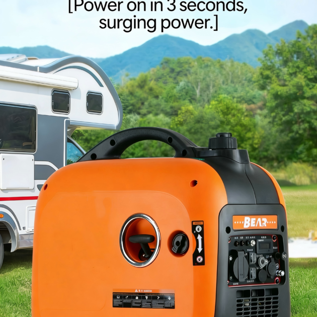 Silent gasoline generator