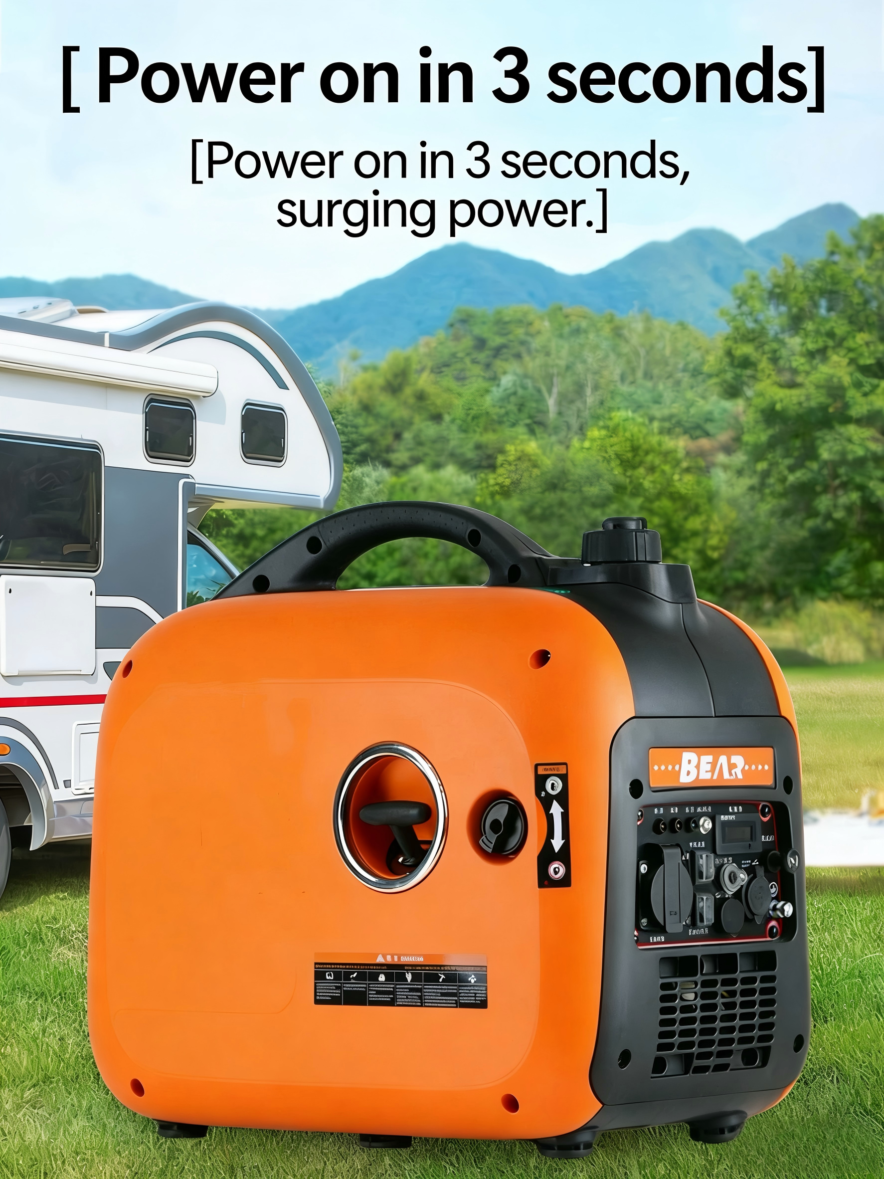 Silent gasoline generator